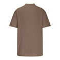 thumbnail image 4 of FAIWAD Men's Cotton Linen Tops Casual Short Sleeve Button Up Pullover Tops Slim Lightweight Tee Blouse, 4 of 5