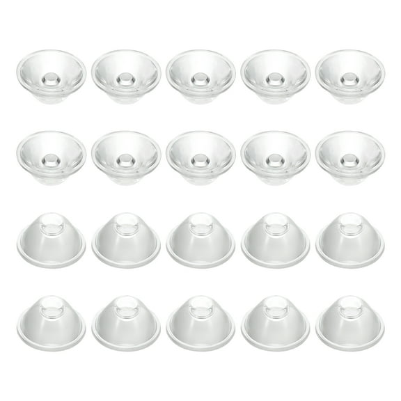 Uxcell 20 Degree 20mm High Power LED Lens, 20 Pcs LED Reflector Collimator Acrylic Optical PMMA Smooth Surface Lenses Focusing LED Lens for 1W LED Light Lamp Bulb Spotlight Panel, Clear