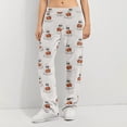 thumbnail image 2 of Trgacdwlo Halloween Women's Fleece Pajama Pants Funny Pumpkin Fuzzy Pajama Pants Fall Winter Thermal Lounge Pants Women, 2 of 9