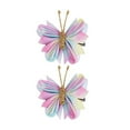 thumbnail image 1 of 2x Pinces à Cheveux Papillon Queue de Cheval Mignon pour Enfants Cheveux Bouclés Légers Filetés Bleu Rose, 1 of 9