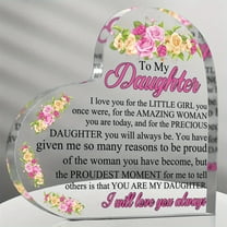 Daughter Desk Plaque - Always My Baby Girl - Perfect Gift For Birthday Graduation Wedding Christmas - Home Room Decor 4 X 4 In Birthday Gift Sentimental Gift Thank You Gift