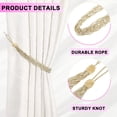thumbnail image 3 of Uxcell 2 Pcs Sujetadores de Cortina, 58cm/23 Sujetadores de Cortina Trenzados, Elegante Cuerda para Cortinas, Color Beige Oscuro, 3 of 7