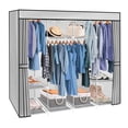 thumbnail image 1 of 165cm Closet Grande Ropero armario reforzado Portatil gris MEDIANO, 1 of 7