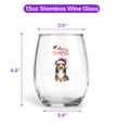 thumbnail image 5 of Merry Christmas Shetland Sheepdog Santa Hat Xmas Tree Winter Holiday 15oz Stemless Wine Glass Mug Sheltie Dog Lover Gifts Wine Glasses Cup - 01013, 5 of 5