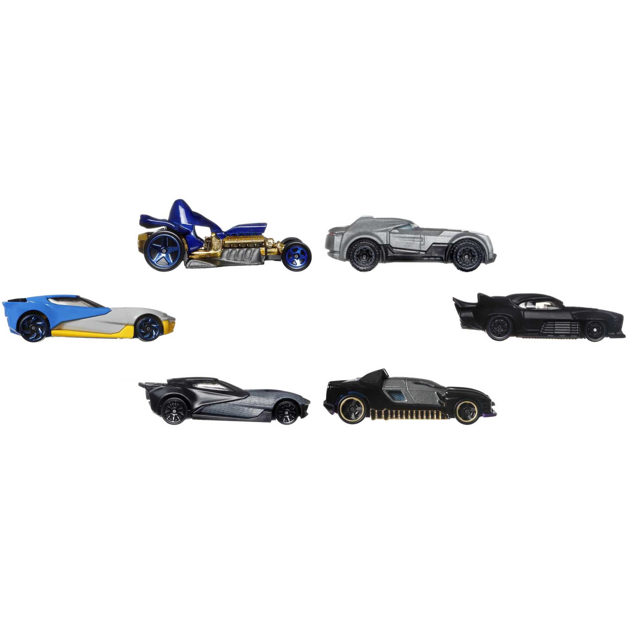 Hot Wheels Batman Character Car 6-Pack, Gift for Kids 3 Years & Up & Collectors