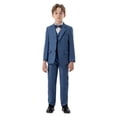 thumbnail image 2 of Boys Formal Suit Set, 4 Piece Blazer Vest Pants Bow Tie Outfit, Kids Wedding Tuxedo Set for School Events and Special Occasions, Classic Gentleman Suit Blue 140, 2 of 5
