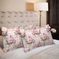 thumbnail image 2 of GCKG Pink Watercolor Floral Pattern with Roses Pillow Cases Pillowcase 20x30 inches Set of 2, 2 of 4
