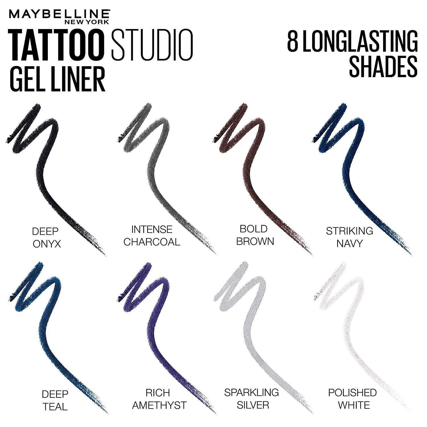Maybelline New York Tattoo Studio® Lineur pour yeux 8 nuances qui durent
