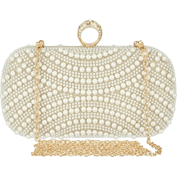 Pearl Clutch Purses for Women Party Wallet Handbag Evening Clutch Bag