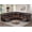 Brown, variant on 7 Seater Reclining Sofa,recliner with Center Armrest, USB, Phone Holder & Storage, Perfect for Home Cinema, Modern Couch (PU, Brown)