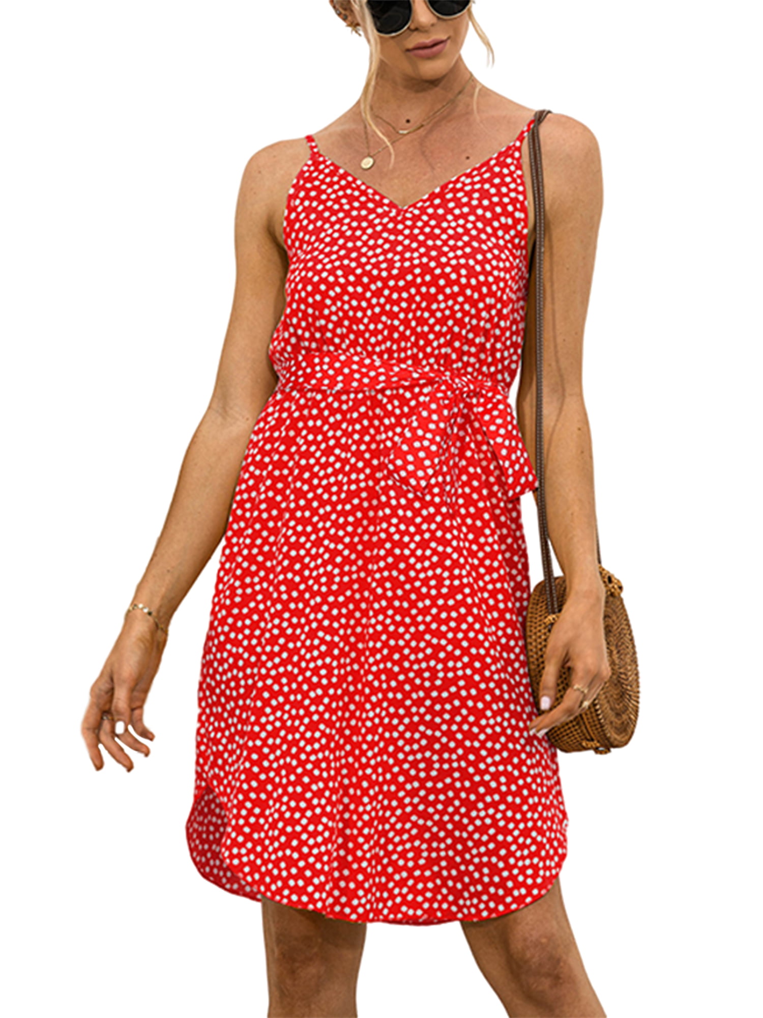 Womens Mini Dress Sundress Cami Tank Vest Tops Summer Holiday Party Club Dresses