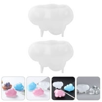 Luxshiny Silicone Baking Moulds 2Pcs Cloud Shaped Design for DIY Projects Handmade Soaps and Ornaments