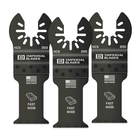 Imperial Blades IBOA200-3 ONE FIT 1-1/4" Wood Oscillating Saw Blade, Multi-Tool Accessory, 3PK