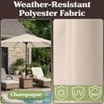 thumbnail image 5 of Pure Garden 9FT Outdoor Vented Patio Umbrella with Easy Crank (Tan), 5 of 9