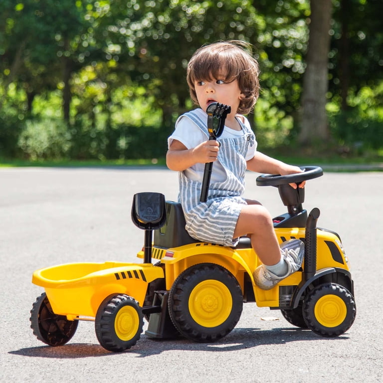 Costway Caterpillar Tractor Ride-On with Shovel & Trailer photo 2
