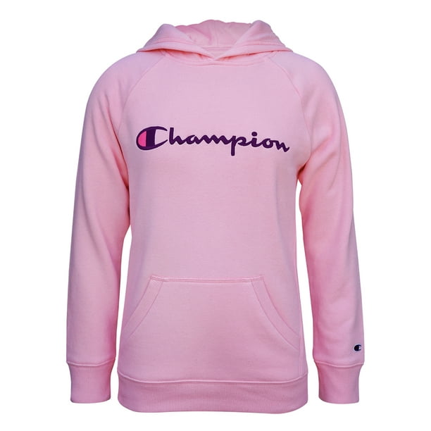 Champion Girls Classic Logo Fleece Hoodie, Sizes 7-16 - Walmart.com