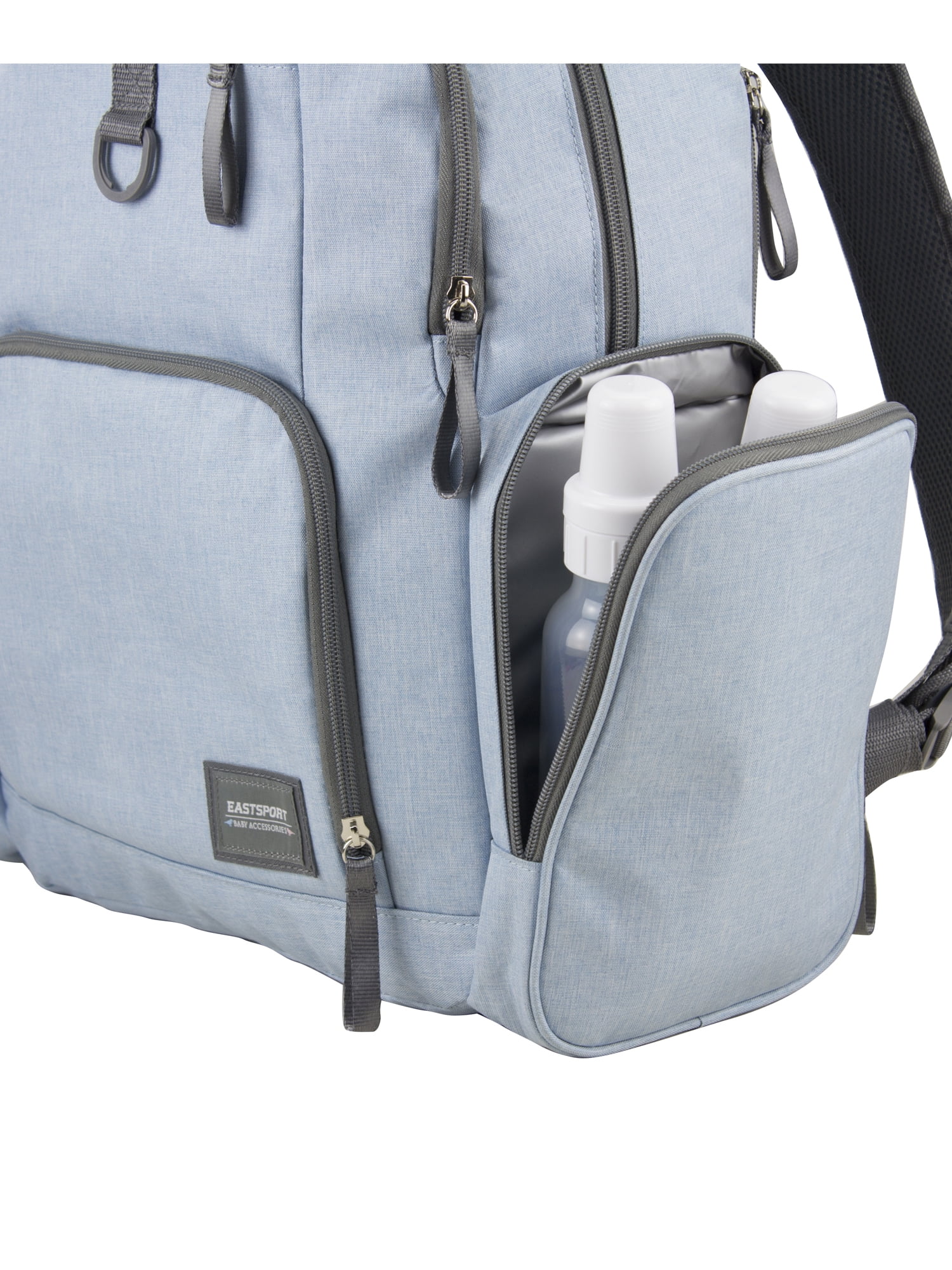 Eastsport Multi-Function Bond St. Large Backpack Diaper Bag with Changing Pad, Light Blue, For All Ages