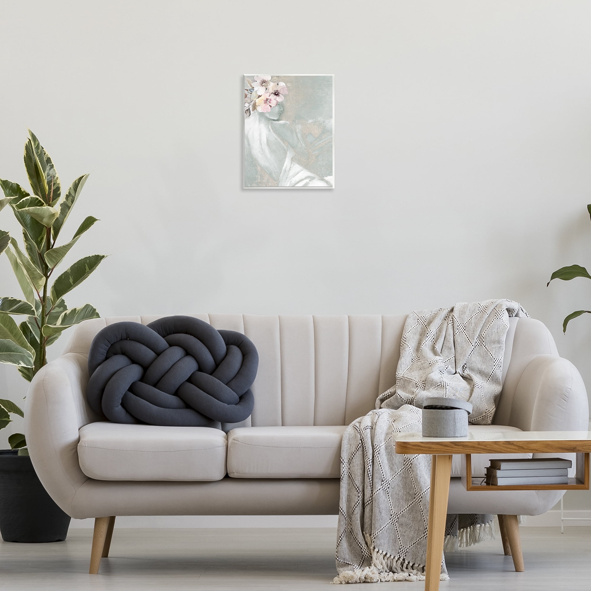 Stupell Industries Chic Floral Woman Novelty Painting Unframed Art Print Wall Art, 11 x 14