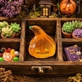 thumbnail image 6 of Figurine Luminous Pumpkin Ornament Halloween Fall Harvest Tiered Tray Tabletop Shelf Decor Spooky Pumpkin Statue Party Favor Gift Home Office Dorm Desktop Holiday Decoration, 6 of 7