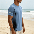 thumbnail image 3 of Cmfcve Quick Dry Mens Shirts Plus Size Short Sleeve Sun Protection Shirts Summer Beach Vacation Casual Athletic Shirts & Tops, 3 of 7