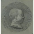 thumbnail image 2 of Pierre-Paul Prud'hon 12x12 Gold Ornate Wood Frame and Double Matted Museum Art Print Titled - Profile of the King of Rome (1800), 2 of 4