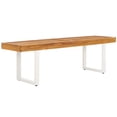 thumbnail image 3 of SAFAVIEH Monti Outdoor Patio Bench, Natural/White, 3 of 10
