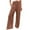 Coffee#palazzo pants for women, variant on lcziwo Womens Elastic High Waisted Palazzo Pants Solid Casual Wide Leg Long Lounge Pant Trousers with Pocket,Wine,L