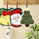 thumbnail image 1 of Toallas de mano navideñas, tela de floc - 23,5x21 cm, diseño multicolor navideño, rápida absorción y secado, aro colgante para decorar la cocina del baño, 1 of 6