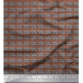 thumbnail image 1 of Soimoi Japan Crepe Satin Fabric Scientific Lab Bottle Shirting Print Sewing Fabric Yard 42 Inch Wide, 1 of 1