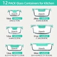 thumbnail image 3 of TechGen Airtight Glass Food Storage Container Set with Lids, BPA-Free Leak-Proof Meal Prep Boxes, Microwave Oven Freezer Safe, 24-Piece, 3 of 8