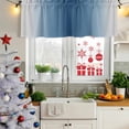 thumbnail image 5 of Navy Blue Grey Ombre Curtain Valances for Windows, Kitchen Valance Window Treatments Panel 2 Pack, Farmhouse Gradient Minimalist Rod Pocket Short Curtains for Bathroom Bedroom 42 x 12 Inch, 5 of 8