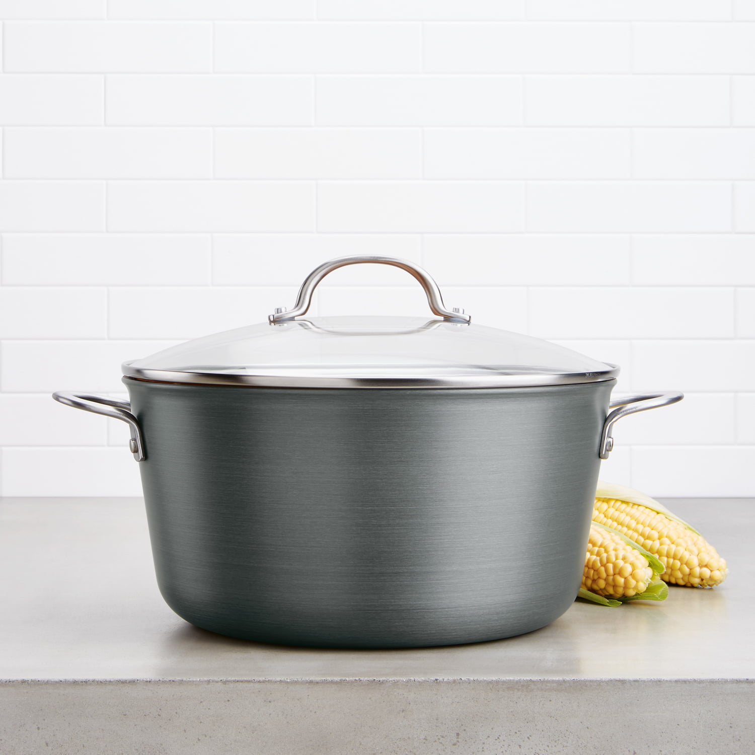 Ayesha Curry Professional 10 qt. Charcoal Hard Anodized Aluminum Nonstick  Stockpot 80295 - The Home Depot