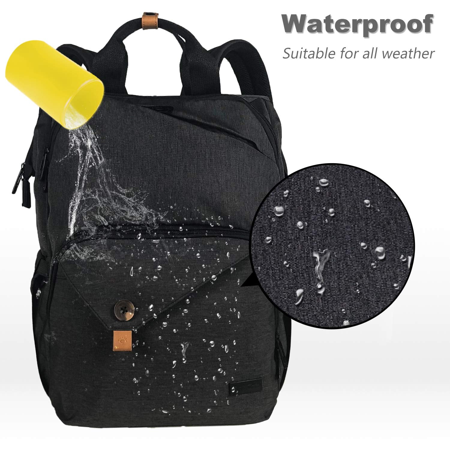 Buy Hap Tim Laptop Backpack 15.6/14/13.3 Inch Laptop Bag Travel Backpack  for Women/Men Waterproof School Computer Bag Large Capacity Bookbag for  College/Travel/Business (7651US-G) at Amazon.in