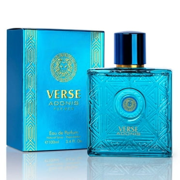 NovoGlow Verse Adonis for Men 3.4 Fl. Oz. 100ml Men's Perfume Carrying Pouch Refreshing Combination of Woody Floral & Fruity Scents - Masculine Scent Lasts All Day A Gift for Any Occasion