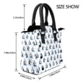 thumbnail image 2 of Lsque Skiing Penguin Funny Pattern Leather Rivet Shoulder Bag – Elegant Genuine Leather & Microfiber PU Crossbody with Detachable Adjustable Strap, 2 of 5
