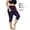 3PCS-Black/Navy Blue/Purple, variant on Hanerdun Womens Yoga Pants High Waist Pocket Capri Workout Leggings Running Bottom Activewear Black M