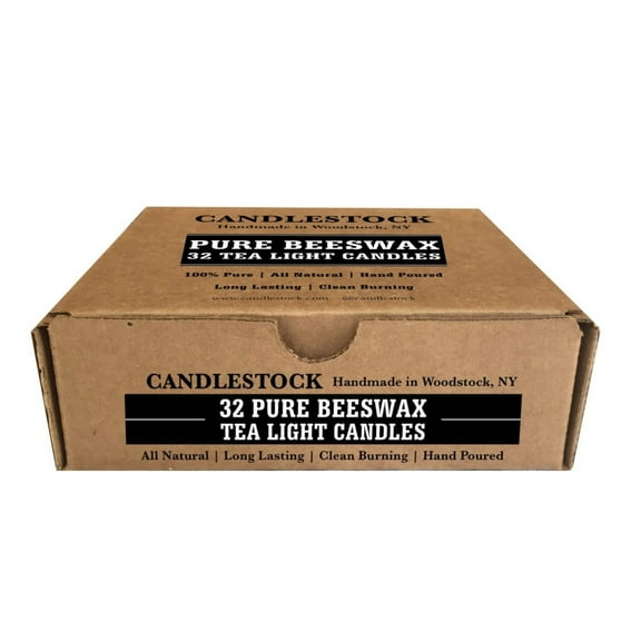 Beeswax Tea Light Candles Bulk - 32 Tea Light Candles