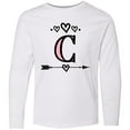 thumbnail image 3 of Inktastic Letter C Monogram Tribal Arrow Long Sleeve Youth T-Shirt, 3 of 5