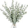 thumbnail image 2 of 20 piezas tallos de eucalipto, tallos de hojas de eucalipto artificiales, flores artificiales falsas para el hogar, oficina, ramo de flores, centro de mesa, 2 of 5