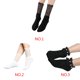 thumbnail image 2 of Calcetines retro Qarigey 1 par de encaje para mujer transpirables de algodón negro, 2 of 5