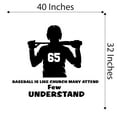 thumbnail image 4 of Sports Wall Decals for Boys Bedroom - Baseball Player Holding Baseball Bat Over Her Shoulder DIY & Creativity Boy Girl Bedroom Wall Sticker - Size: 40 In x 32 In, 4 of 4