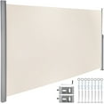 thumbnail image 1 of VEVOR Beige Retractable 71''x118'' Awning-Rugged Full Aluminum Rust-Proof; Patio Sunshine Screen; Privacy Divider; Wind Screen. Longer Service Life, Suitable for Courtyard, Roof Terraces and Pools, 1 of 9