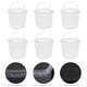 thumbnail image 4 of ColoMX 6 piezas de cubo transparente con cubo de comida para tapa para helado té de té fruta de té yogurt 1l, 4 of 8