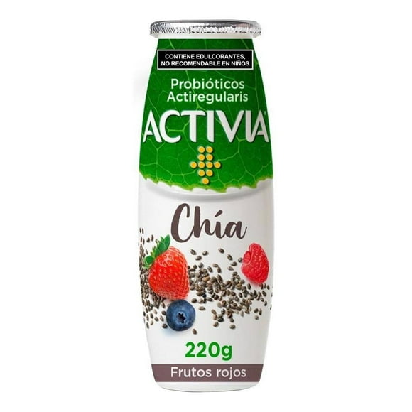 Alimento lácteo fermentado Activia chía frutos rojos deslactosado 220 g