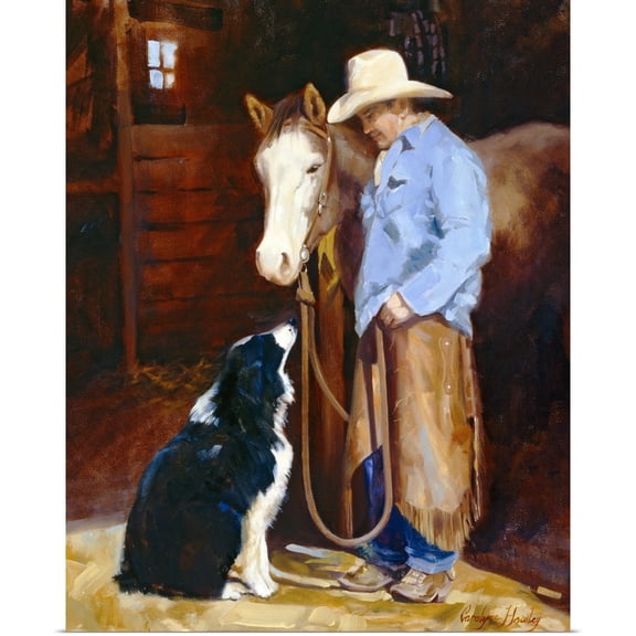 Great BIG Canvas | Rolled Carolyne Hawley Poster Print entitled Hey, Buddy
