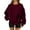 KD06-Wine, variant on Dwellite Crewneck Sweatshirt for Women Oversized Long Sleeve Pullover Tops Winter Fall Outfits 2026 Fashion Clothes with Pocket Khaki 3XL