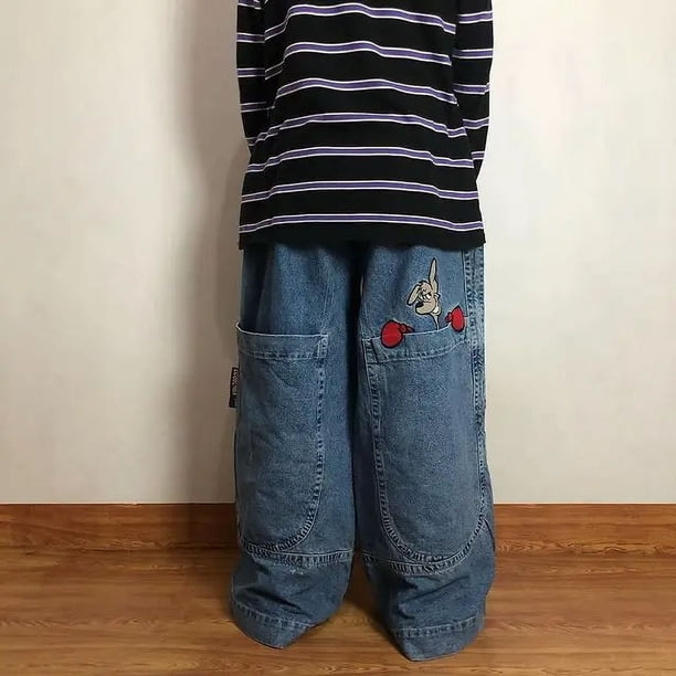 Vintage y2k jeans JNCO Kangaroo men and women Harajuku casual