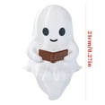 thumbnail image 5 of Halloween Ghost Reading Book Lamp | Warm LED Lighted Statue Figurine | Battery Operated | Cozy Mantel Shelf Table Decor | Whimsical Indoor Accent | 6 inch | Party Home Night Light, 5 of 7