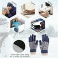 thumbnail image 5 of 2 Pairs Warm Gloves Winter Touchscreen Gloves Womens Mittens Thick Knit Gloves Men, 5 of 5