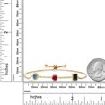 thumbnail image 3 of Gem Stone King 18K Yellow Gold Plated Silver Bracelet Persian Blue Moissanite Created Ruby (1.61 Cttw), 3 of 4